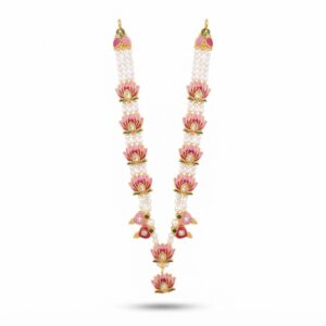 Lotus Meenakari Pearl Haar for Lakshmi Ji | 4, 5 & 6 Inch
